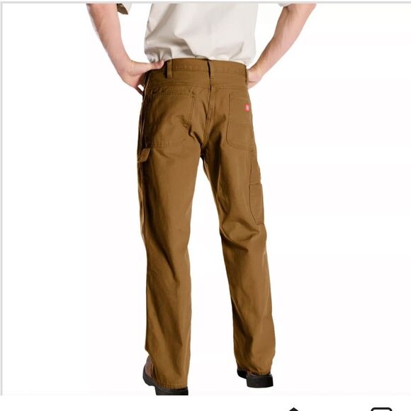 DICKIES RELAXED FIT DUCK CANVAS CARPENTER CARGO WORK PANTS SIZE 36 x 30 - Picture 1 of 8